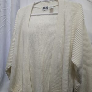 Basic Editions Women's Ivory Cardigan